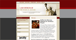 Desktop Screenshot of michaeleadamslaw.com